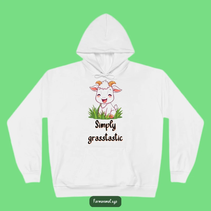 Funny Goat Hoodie - Cozy Joyful Goat Munching, Perfect Gift!