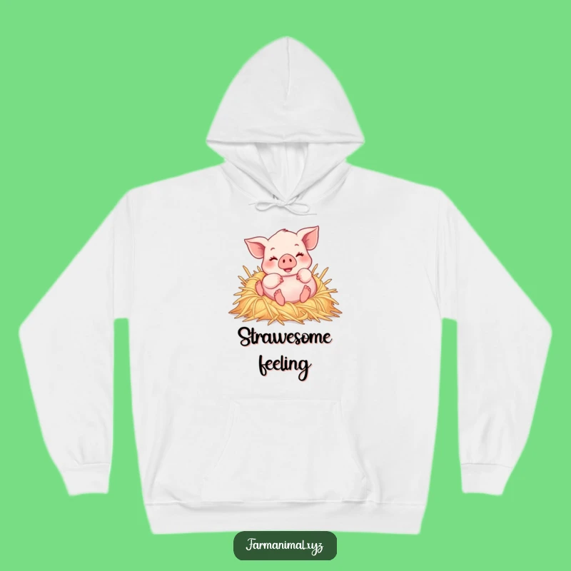Cozy Funny Piglet Straw Hoodie - Snuggle Up With Joy