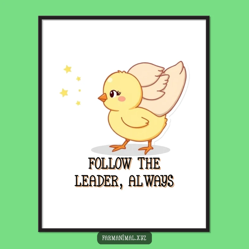 Free Printable Funny Chick Wall Art: Cute Baby Bird Art Downloadable Nursery Decor Gift Idea