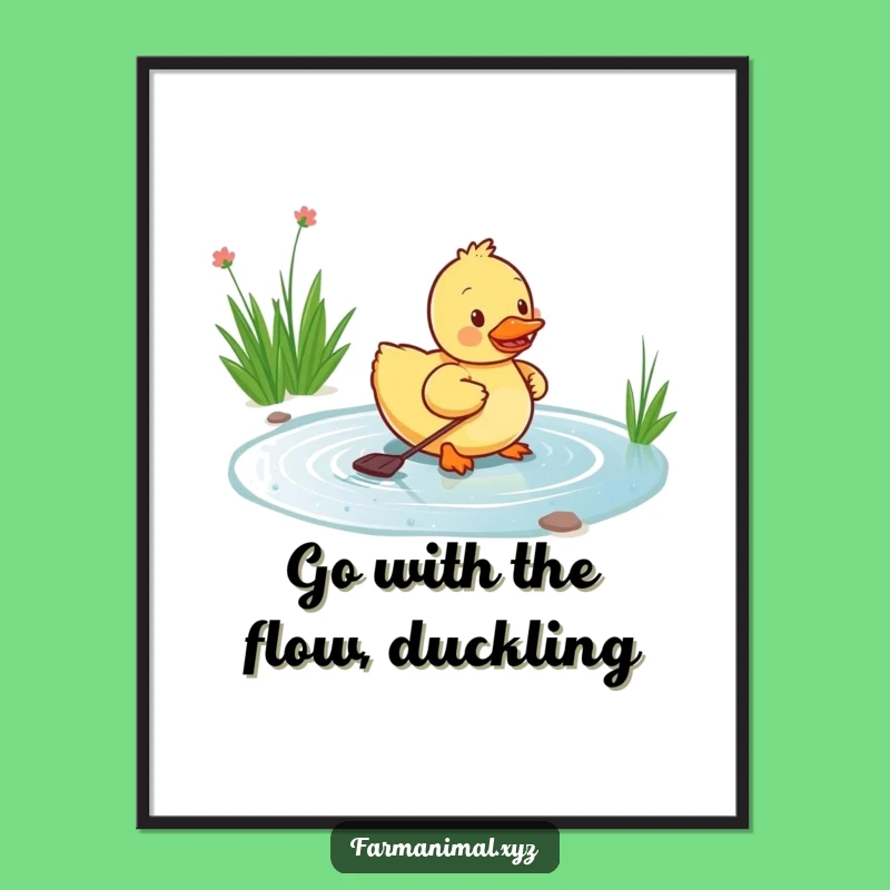 Free Printable Duckling Wall Art: Funny Downloadable Decor for a Cheerful Pondside Vibe!