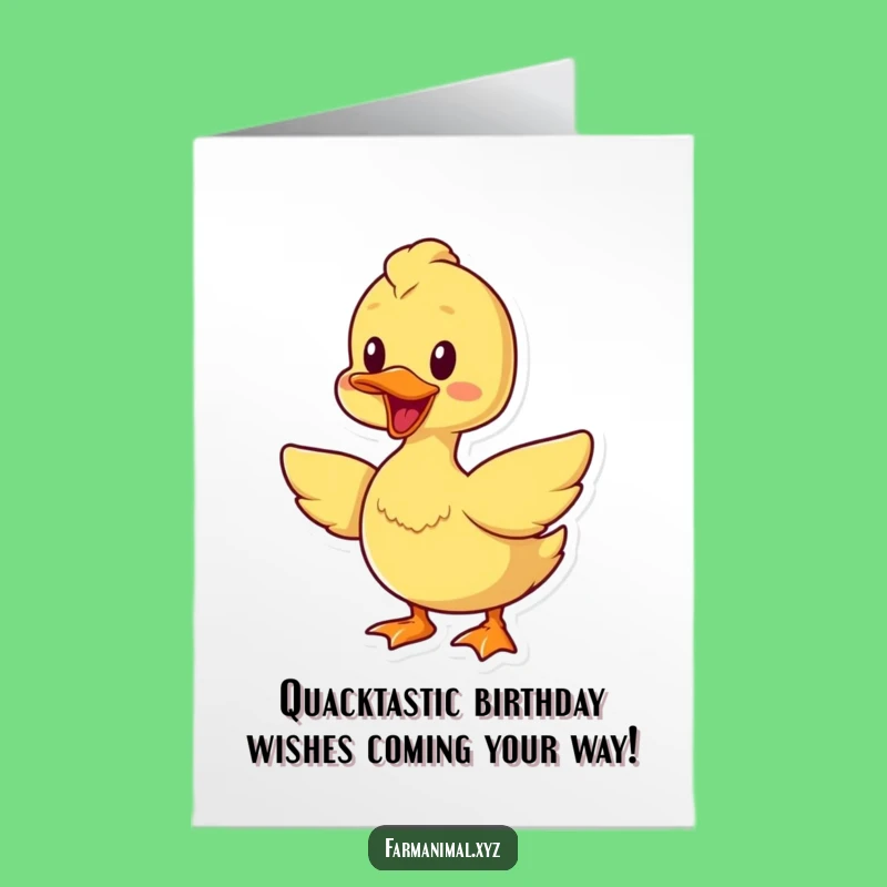 Free Printable Birthday Card: Cheerful Duck Fun - Hilarious Downloadable Gift!