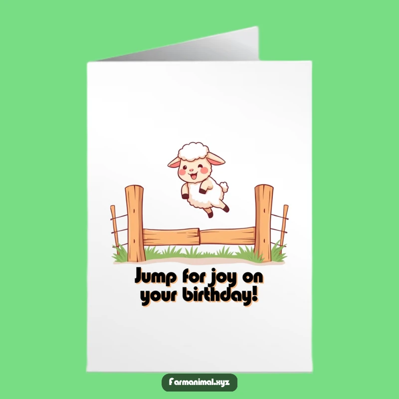 Free Printable Birthday Card: Jumping Sheep for a Hilarious Downloadable Gift