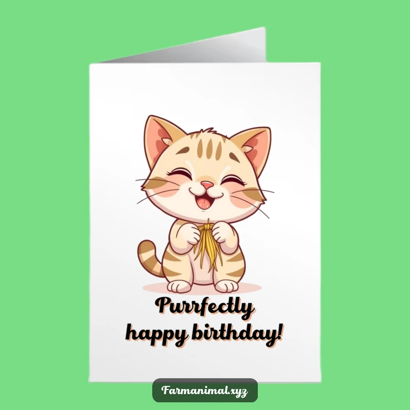 Free Printable Cat Birthday Card: Funny Barn Cat, Downloadable & Print at Home Gift