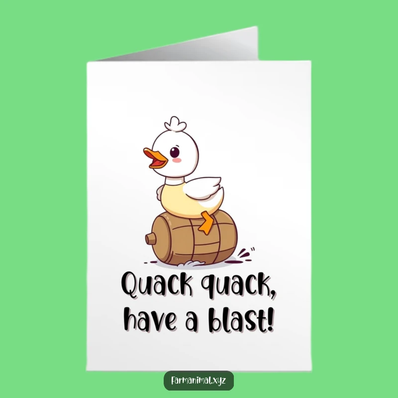 Free Printable Duck Birthday Card: Funny Rolling Fun Downloadable Gift