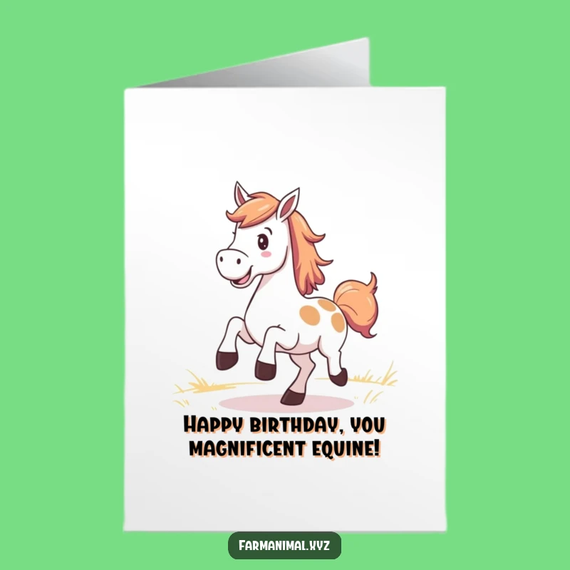 Free Printable Horse Birthday Card: Kick Up Your Heels with This Joyful Downloadable Gift!
