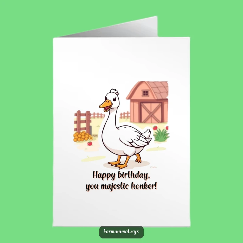 Free Printable Goose Birthday Card: Honk Your Way to Fun with This Joyful Downloadable Gift!
