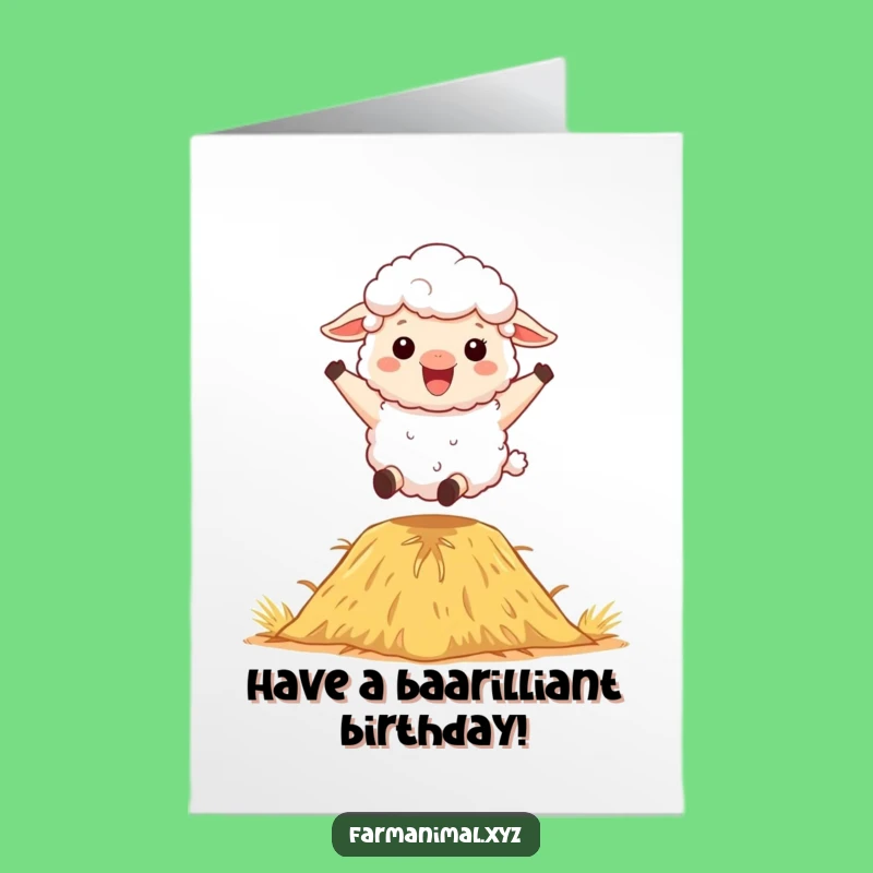 Free Printable Sheep Birthday Card: Bounce into Fun with this Funny Downloadable Gift
