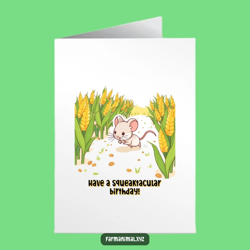 Free Printable Birthday Card: Happy Mouse, Busy Trails Downloadable Gift
