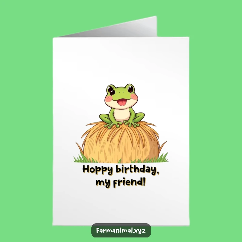 Free Printable Frog Birthday Card: Funny Croaking Frog, Downloadable & Print at Home Gift