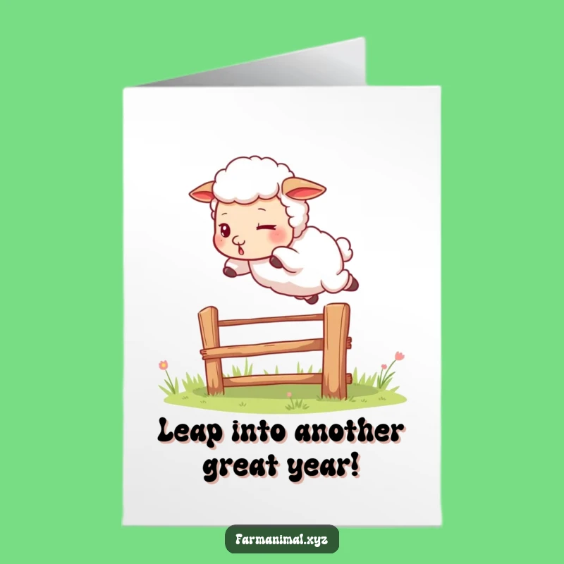 Free Printable Sheep Birthday Card: Funny Downloadable Greeting for a Leapin' Good Celebration!