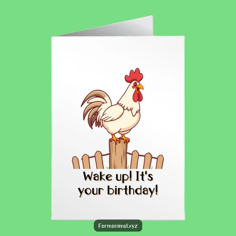 Free Printable Rooster Birthday Card: Cock-a-Doodle-DO Celebrate with This Loud Downloadable Gift!