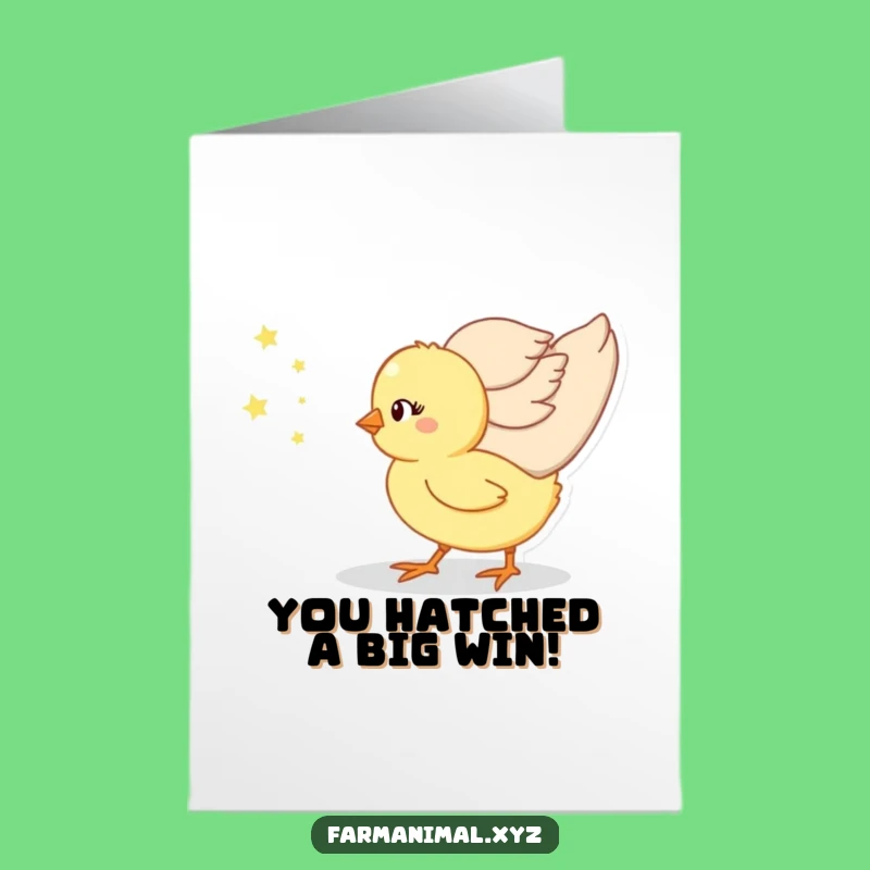 Free Printable Chick Card: Cute Baby Bird Congratulations Greeting Downloadable Gift for Any Occasion