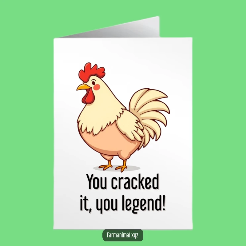 Free Printable Congrats Card: Funny Rooster Crowing - Amazing Downloadable Gift!