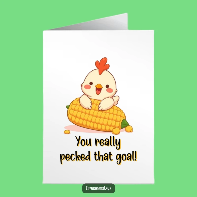 Free Printable Congrats Card: Pecking Chicken for a Funny Downloadable Gift