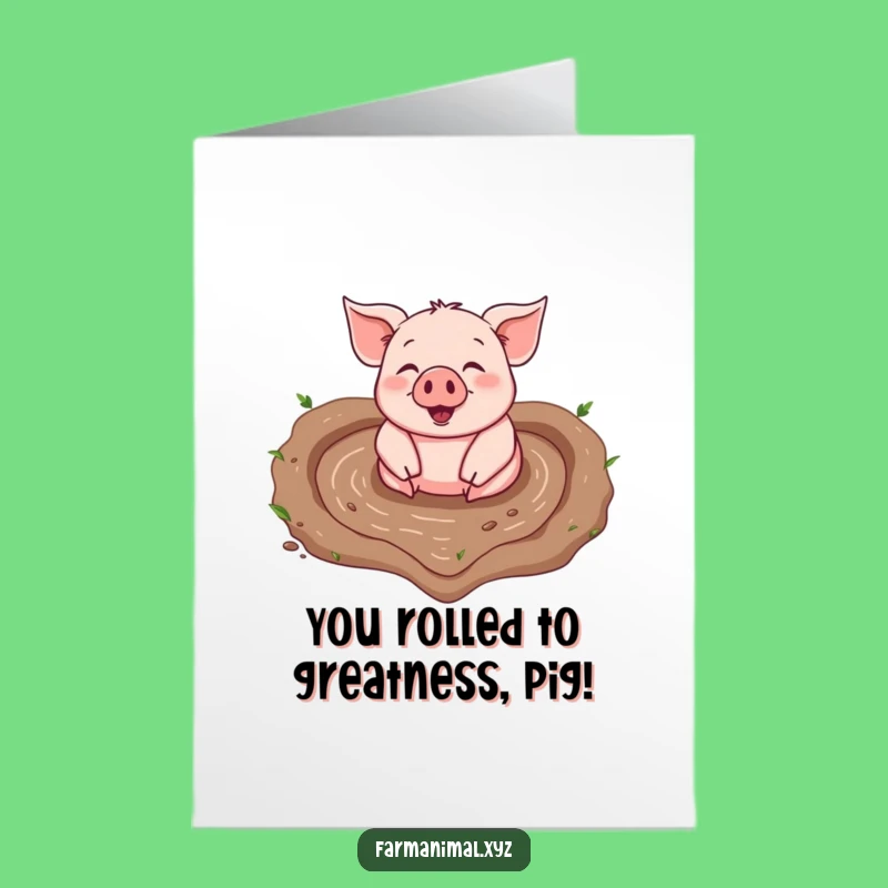 Free Printable Congrats Card: Pig Heart Mud for a Joyful Downloadable Gift