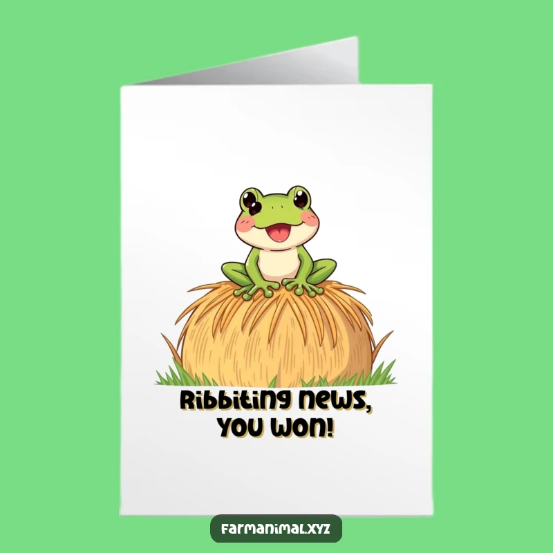 Free Printable Frog Congrats Card: Funny Croaking Frog, Downloadable & Print at Home