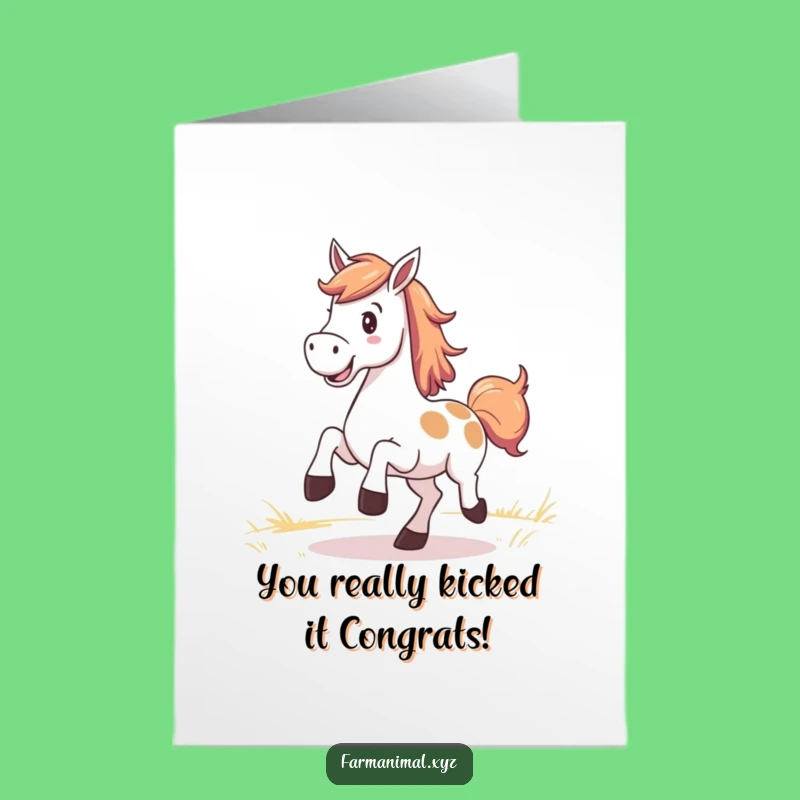 Free Printable Horse Congratulations Card: Kick Up Your Heels for This Joyful Downloadable!