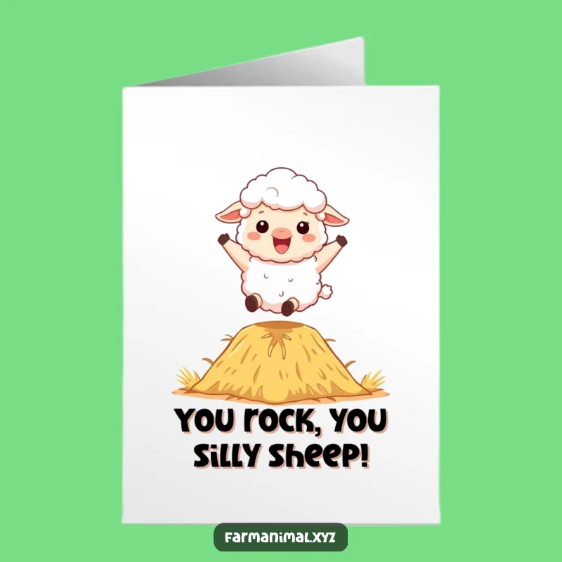 Free Printable Sheep Congratulations Card: Funny Downloadable Gift for Big Wins