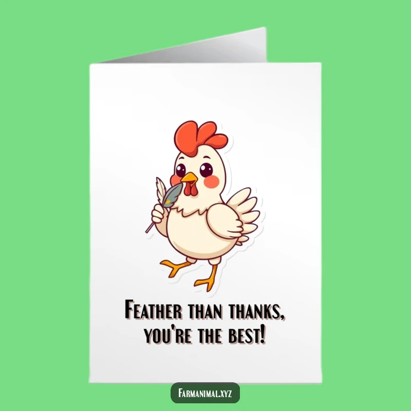 Free Printable Thank You Card: Funny Chicken Strutting, a Great Downloadable Gift Idea