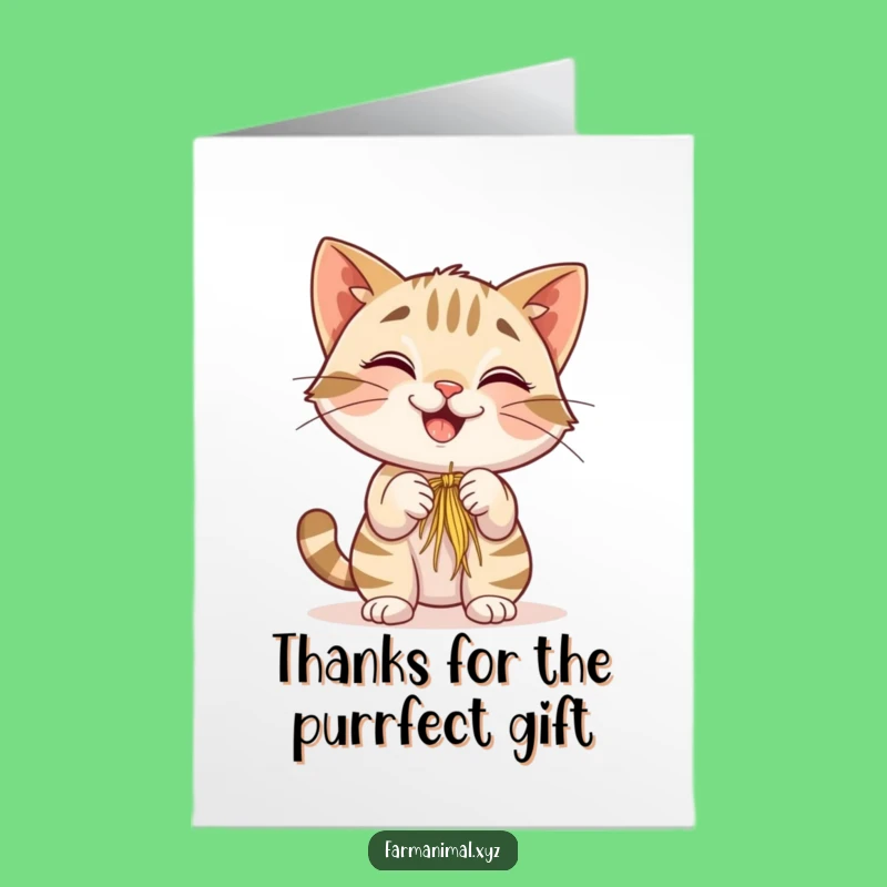 Free Printable Cat Thank You Card: Funny Barn Cat, Downloadable & Print at Home