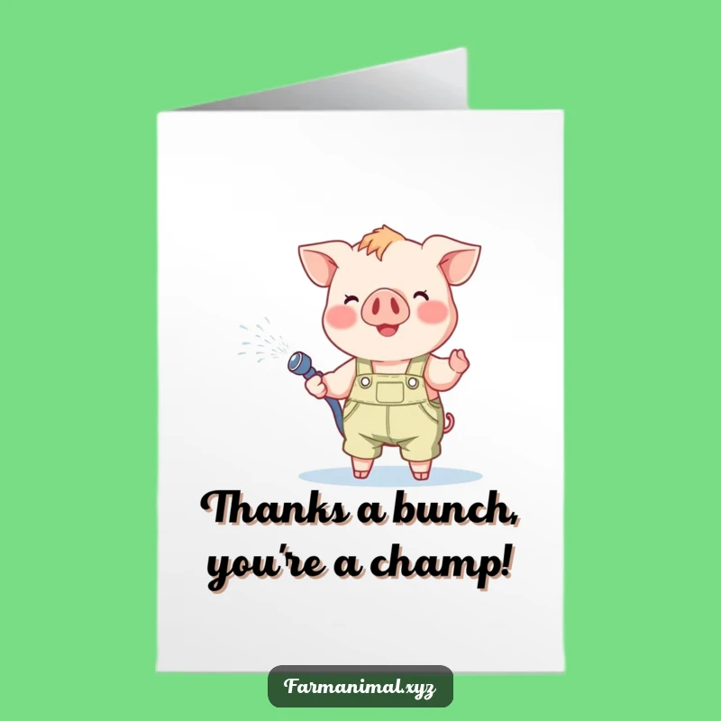 Free Printable Piglet Thank You Card: Funny Downloadable Gift to Show Appreciation