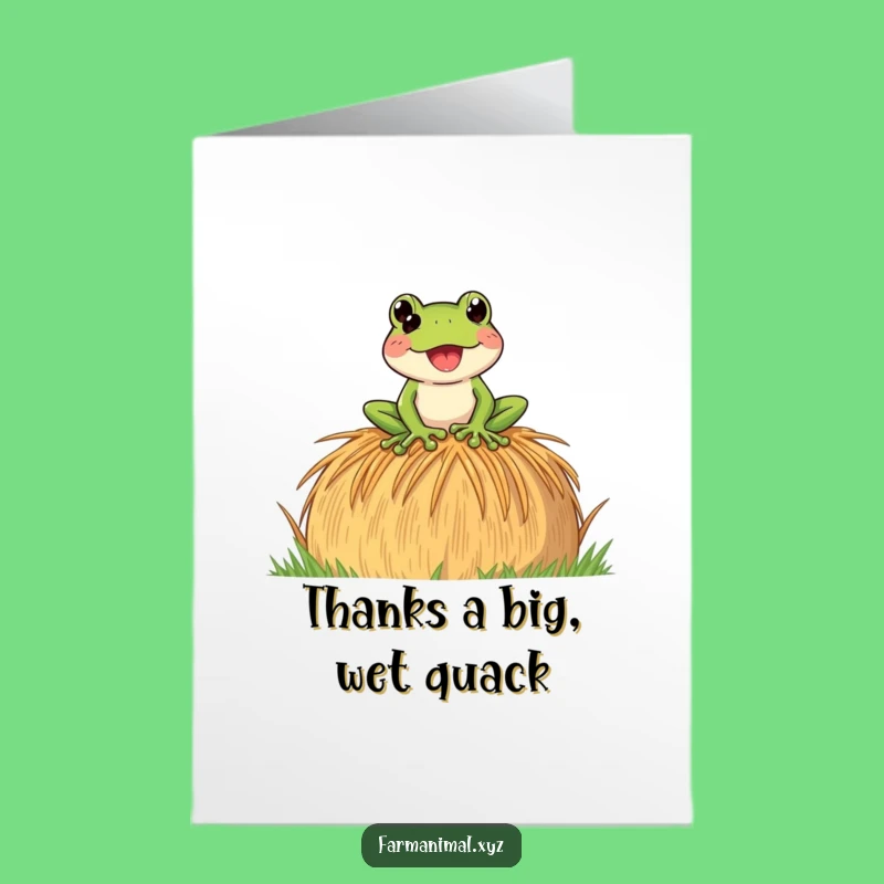 Free Printable Frog Thank You Card: Funny Croaking Frog, Downloadable & Print at Home
