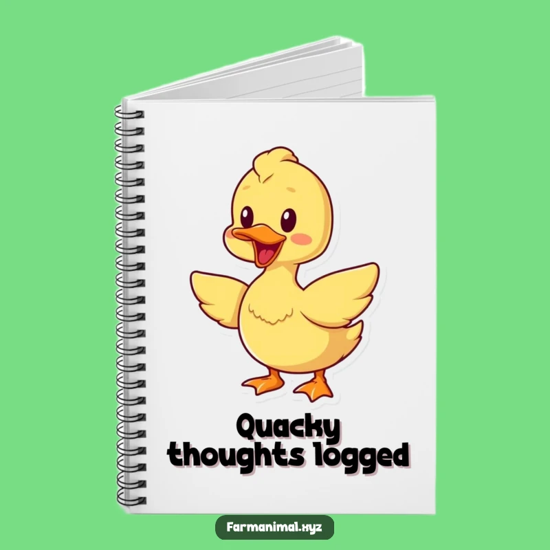Funny Cheerful Duck Journal - Lined Notebook for Bird Lovers, Gift