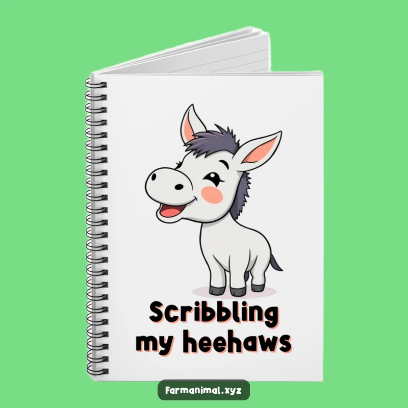 Funny Donkey Braying Notebook, Happy Journal, Perfect Funny Gift
