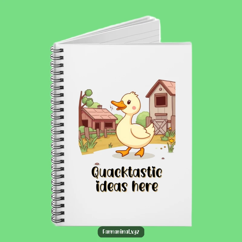 Funny Duck Waddling Notebook - Joyful Farm Diary, Humorous Gift