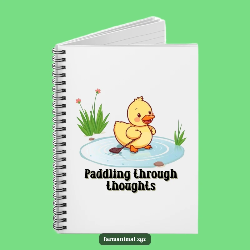 Funny Duckling Paddling Notebook: Energetic Pond Journal - A Humorous Animal Idea Keeper Gift