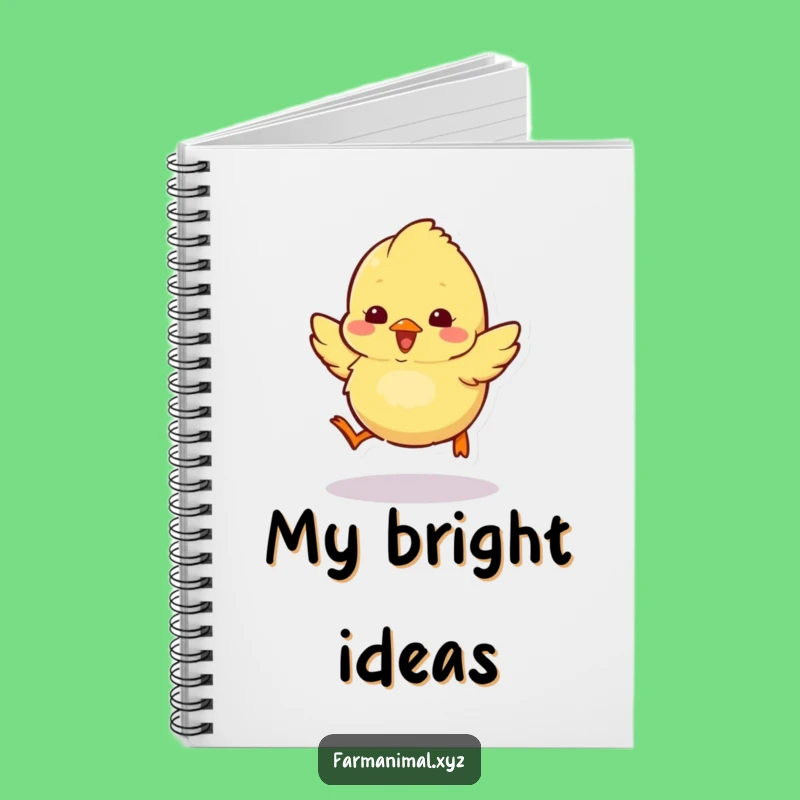 Funny Fluffy Chick Notebook: Excitable Hopper, Journal Funny Gift for Creatives