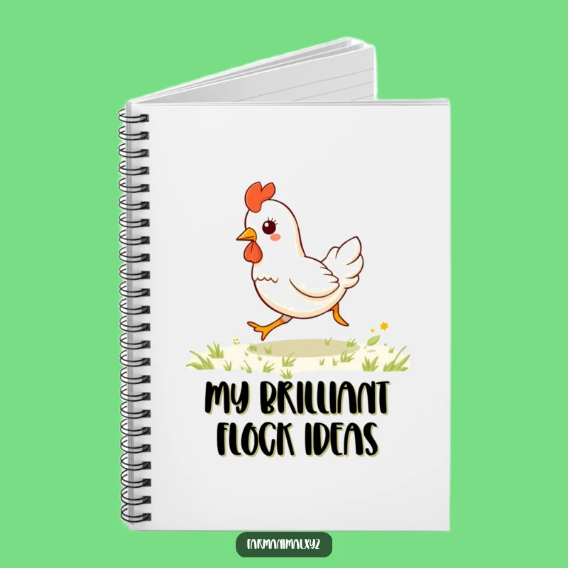 Funny Kawaii Chicken Galloping Notebook: Jot Down Laughs with Farm Fun
