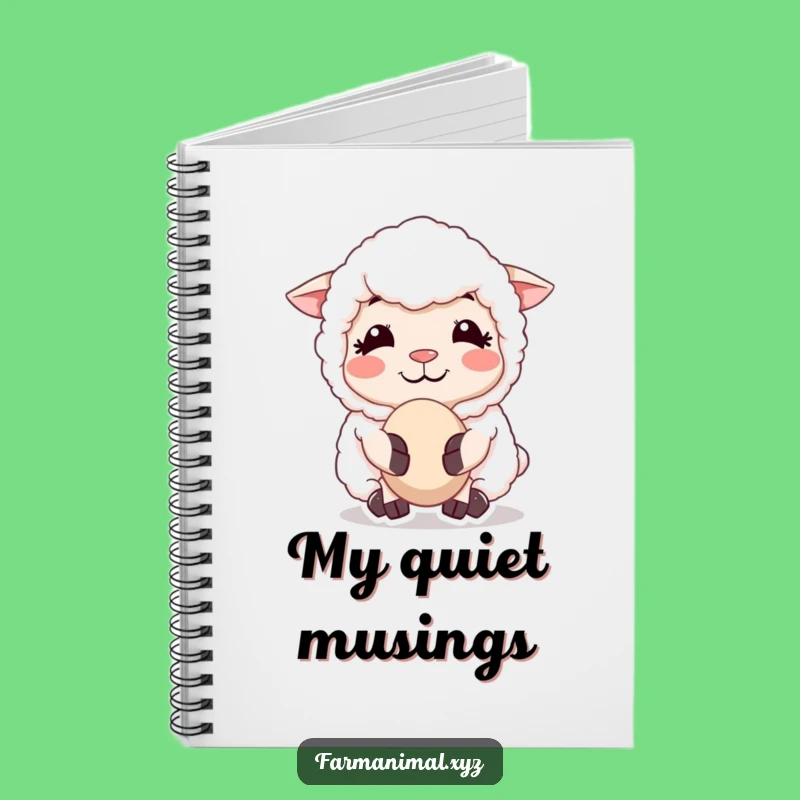 Funny Sheep Chewing Cud Notebook - Jot Down Thoughts Peacefully