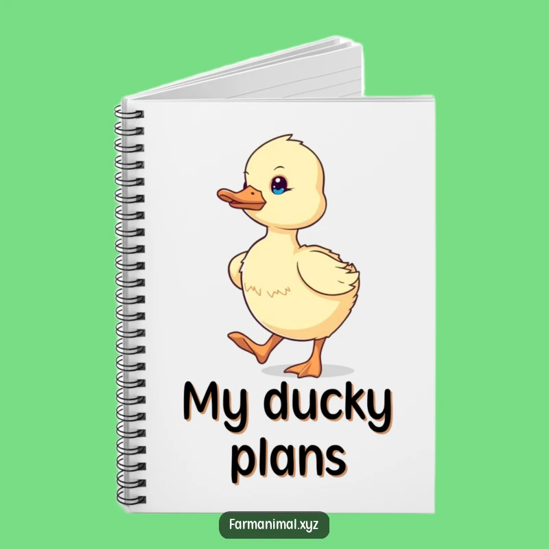 Funny Duckling Waddling Notebook: Jot Down Goals with Farm Focus