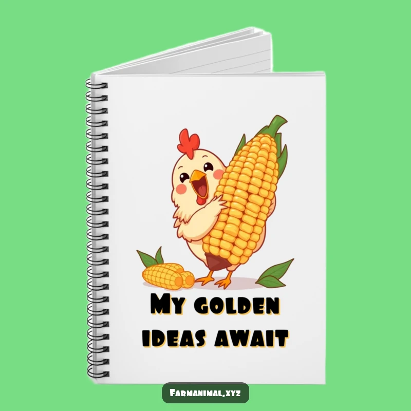 Funny Chicken Corn Notebook: Journal for Farm Notes and Doodles