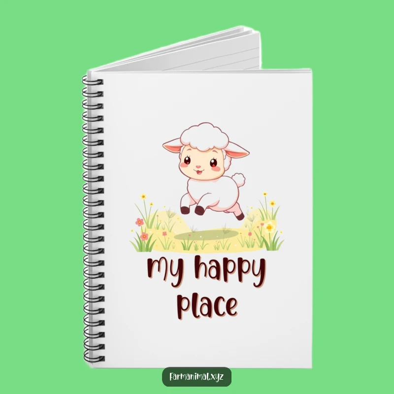 Funny Lamb Skipping Notebook: Jot Down Joyful Thoughts with Meadow Magic
