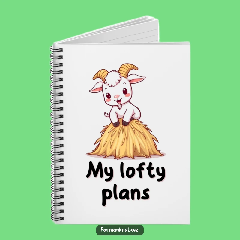 Funny Mischievous Goat Notebook - Jot Down Ideas with Hilarious Farm Glee