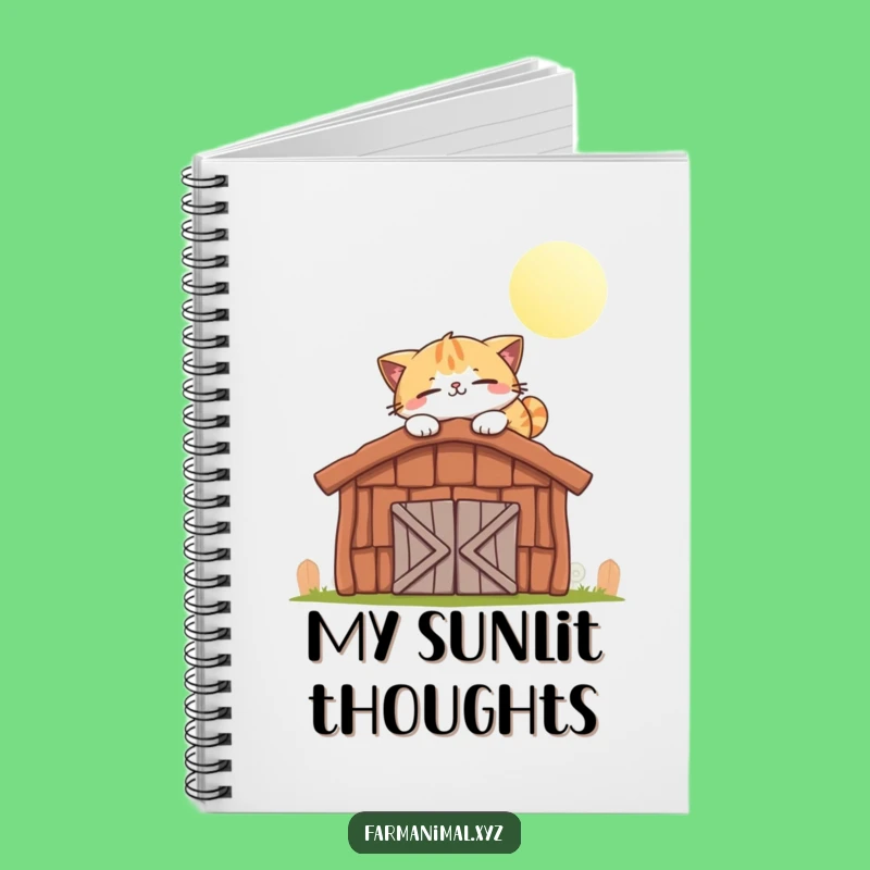 Funny Cat Napping Barn Roof Notebook - Journal for Feline Dreams and Ideas