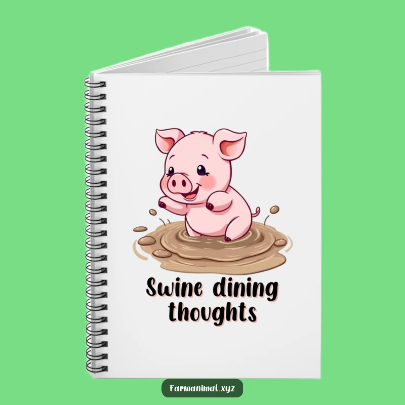 Funny Pig Mud Splash Notebook: Playful Journal, Perfect Gift for Organizers