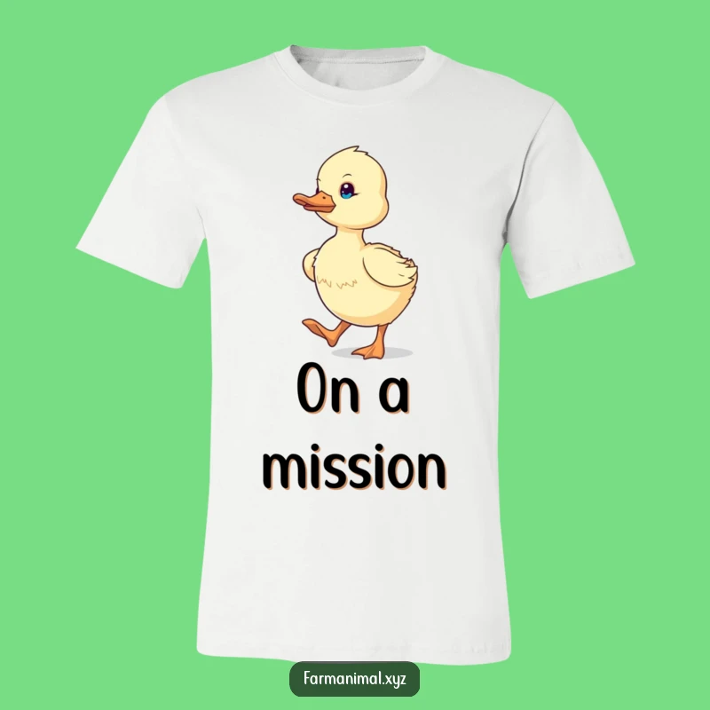 Funny Duckling Waddling T-Shirt: Hilarious Determination Tee for Busy Bees