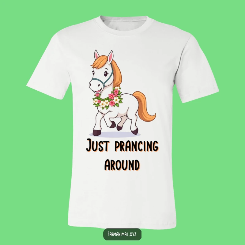 Funny Horse Garland T-Shirt: A Happy Trotter's Chic & Funny Gift