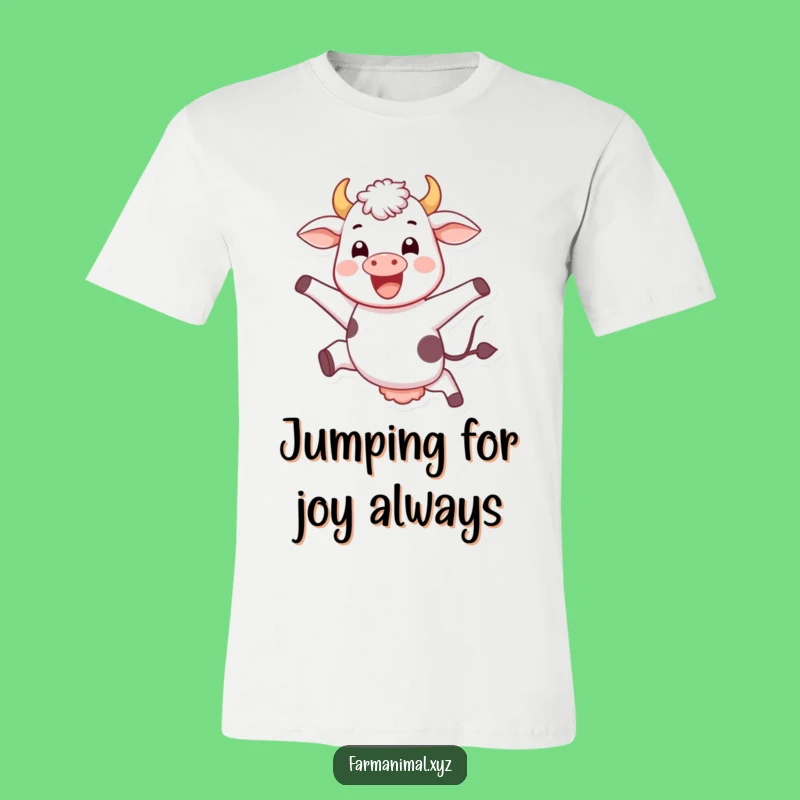 Funny Jumping Cow Tee - Joyful Holstein T-Shirt, Perfect Gift