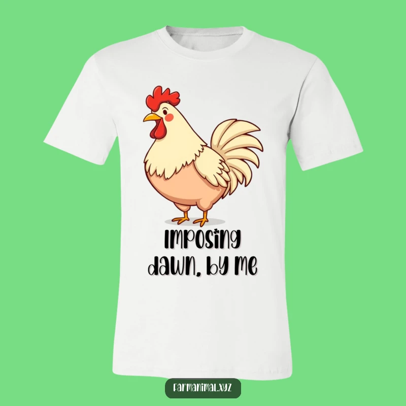 Funny Rooster T-Shirt - Bold Crowing Farm Animal Tee, Great Humorous Gift