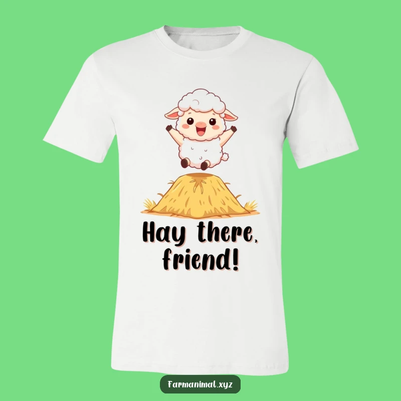 Funny Sheep Haystack T-Shirt - Bouncing Fun, Fluffy Style, Ultimate Funny Gift