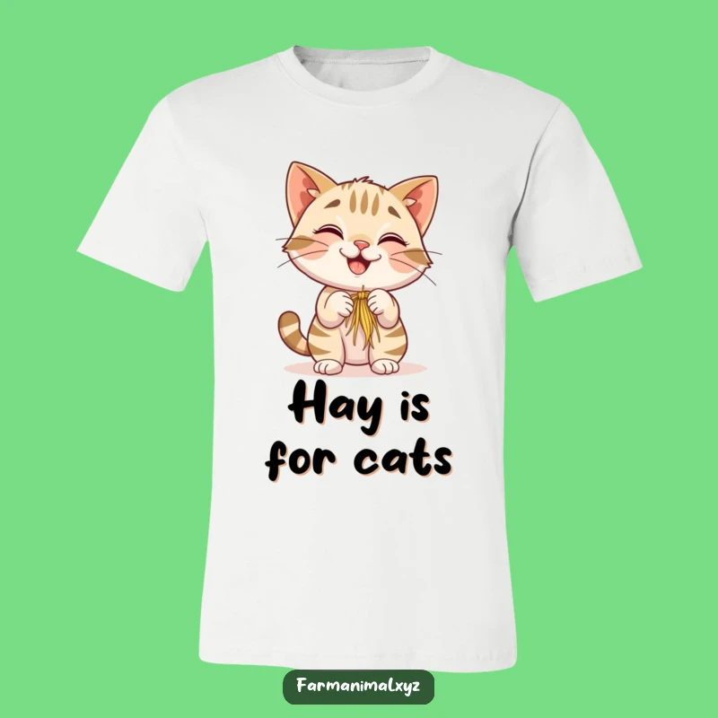 Funny Barn Cat T-Shirt: Hay Batting Fun - Hilarious Farm Feline Tee, Great Funny Gift!