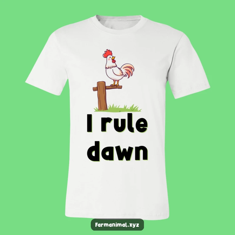Funny Rooster Crowing T-Shirt: Own Your Morning!