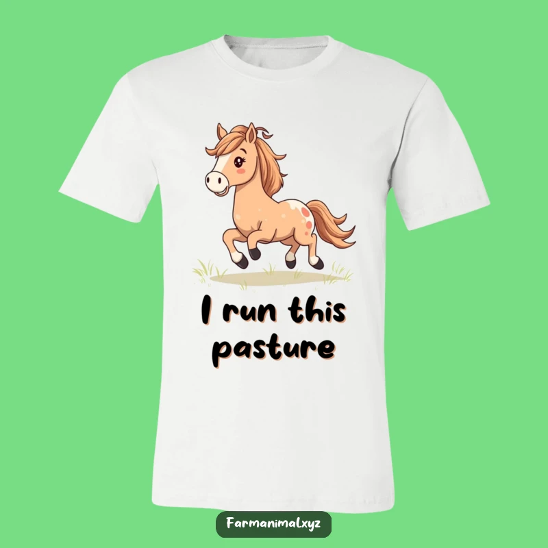 Happy Horse Galloping T-Shirt: Wear the Freedom of a Majestic Steed's Run
