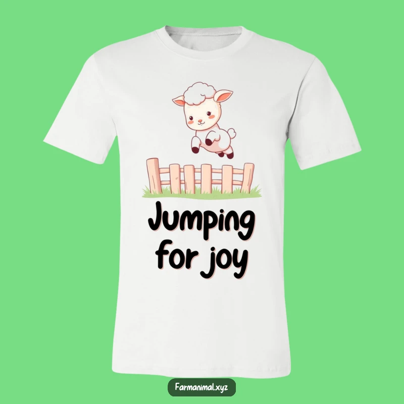 Funny Lamb Leap T-Shirt: Playful Animal Jumping Tee, Hilarious Sheep Fun Apparel, Ideal Funny Gift