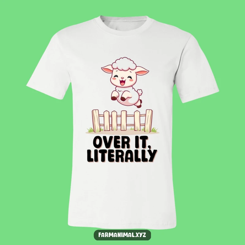 Funny Lamb Leaping T-Shirt: Hilarious Farm Style for Playful Souls