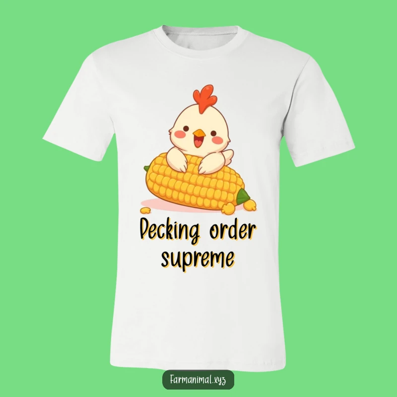 Funny Chicken Corn T-Shirt; Wear Your Farm Fresh Humor With This Tee Gift